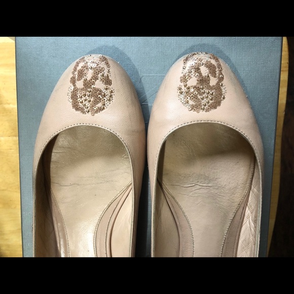 Auth Alexander McQueen Skull Ballerina Flats Sz 6 - Picture 3 of 8
